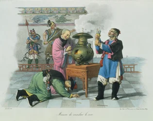 Eine Art, die Zukunft zu erzählen, graviert von Mlle. Formentin, 1824-27